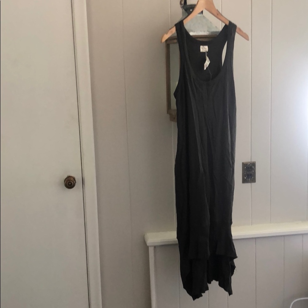 Racer back cotton dress with pockets